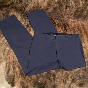 Banana Republic Slim Fit Dress Pants - navy check, 31/30